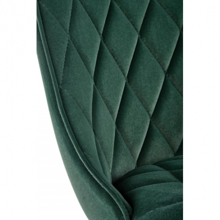 K450 dark green quilted velvet chair Halmar