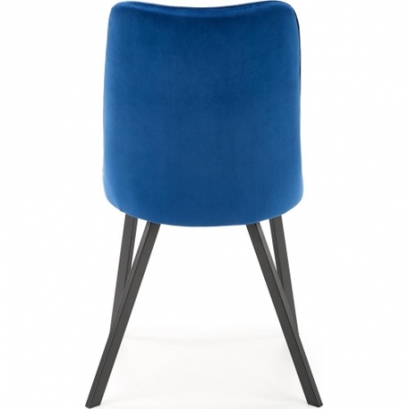 K450 navy blue quilted velvet chair Halmar