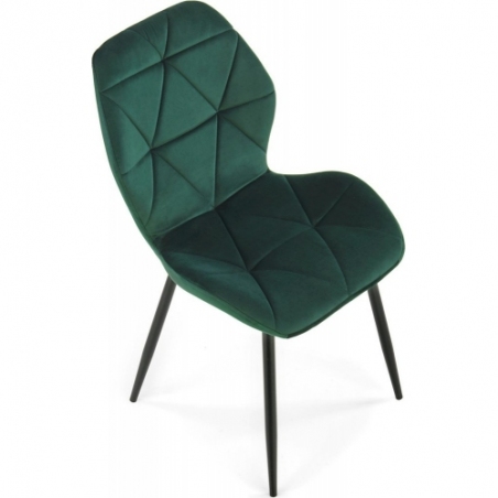 K453 dark green quilted velvet chair Halmar