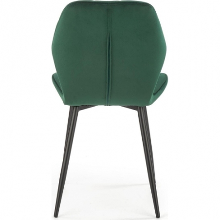 Stylowe Krzesło welurowe pikowane K453 ciemno zielone Halmar do salonu i jadalni