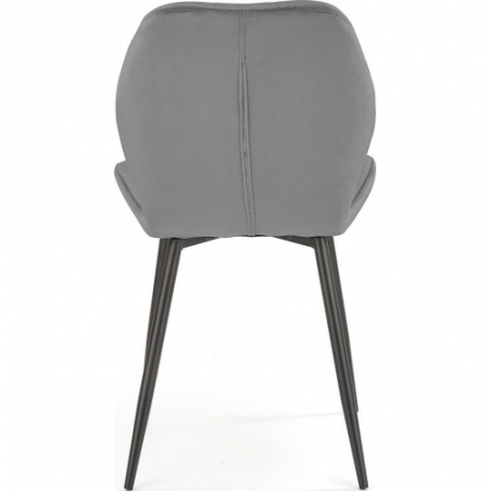 K453 grey quilted velvet chair Halmar