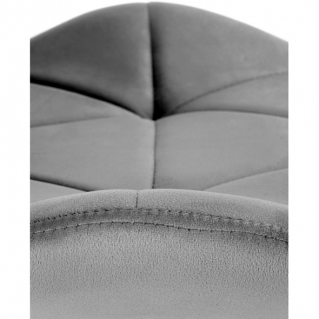 K453 grey quilted velvet chair Halmar