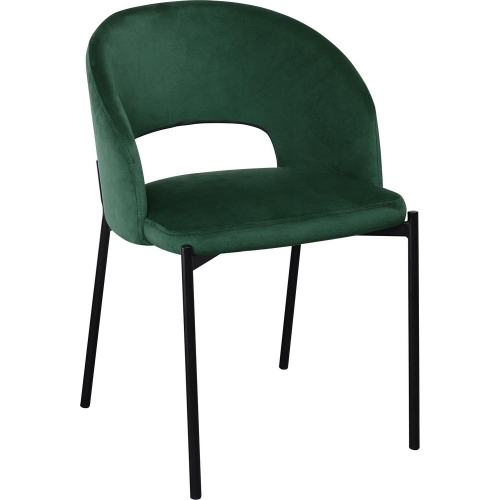 K455 dark green "shell" velvet chair Halmar