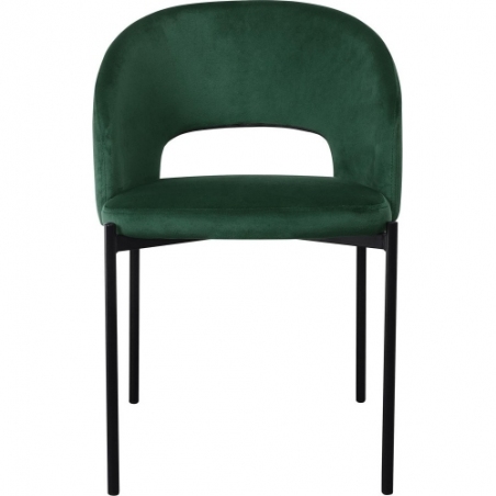 K455 dark green "shell" velvet chair Halmar