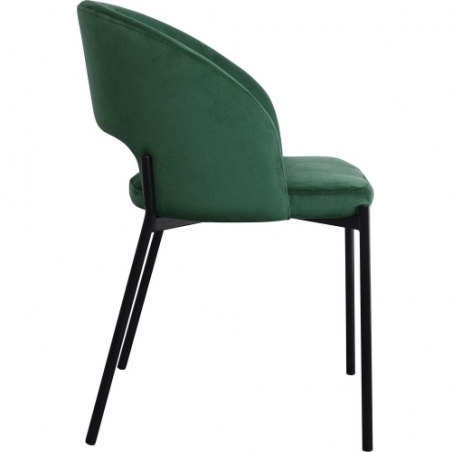 Stylowe Krzesło welurowe "muszelka" K455 ciemne zielone Halmar do salonu i jadalni