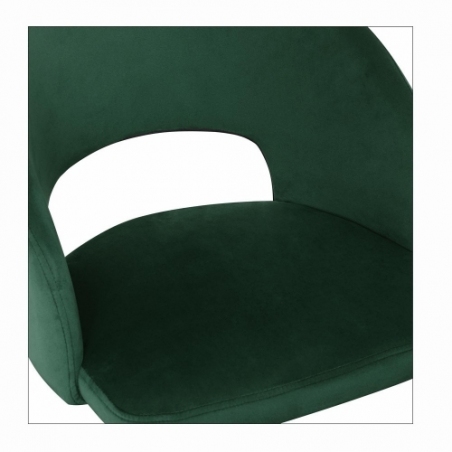 Stylowe Krzesło welurowe "muszelka" K455 ciemne zielone Halmar do salonu i jadalni