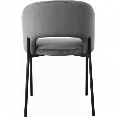 K455 grey "shell" velvet chair Halmar