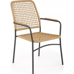 K457 natural rattan armrests chair Halmar