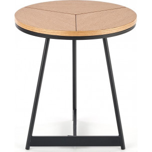 Stolik boczny loft Karida 45 dąb naturalny/czarny Halmar obok kanapy 2