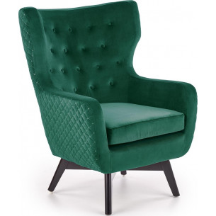 Marvel dark green comfy velvet armchair Halmar