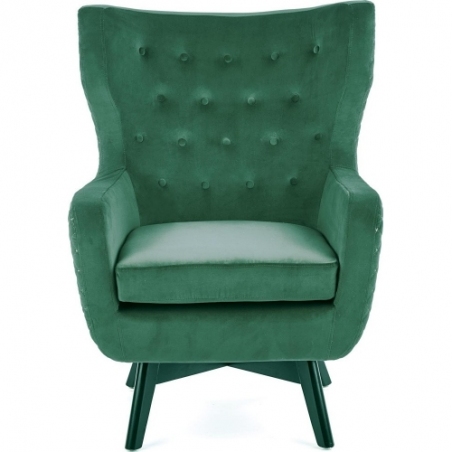 Marvel dark green comfy velvet armchair Halmar