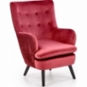 Ravel dark red comfy velvet armchair Halmar