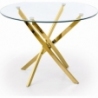 Raymond 100 clear&amp;gold round glass glamour table Halmar