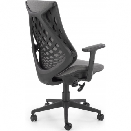Rubio grey&amp;black upholstered office armchair Halmar