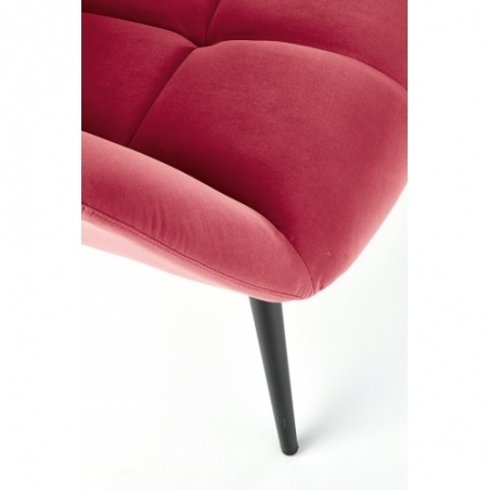 Tyrion Velvet dark red quilted armchair Halmar