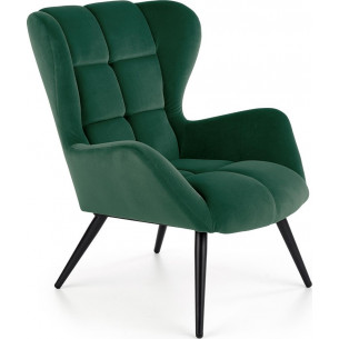 Tyrion Velvet green quilted armchair Halmar