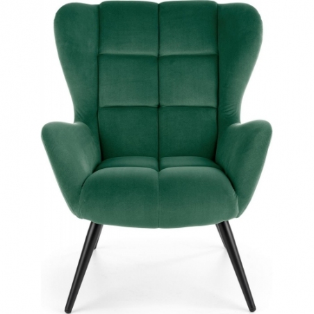 Tyrion Velvet green quilted armchair Halmar