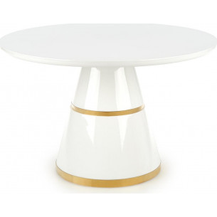 Vegas 120 whit&amp;gold round glamour table Halmar