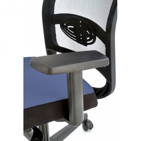 Fotel biurowy z regulacją podłokietników Gulietta czarno-niebieski Halmar