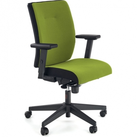 Fotel biurowy z regulacją siedziska i podłokietników Pop zielony Halmar