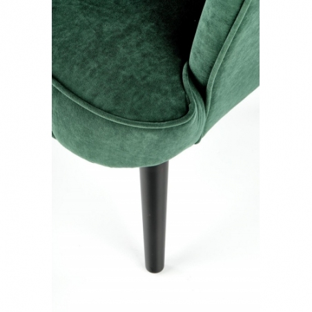 Fotel welurowy wypoczynkowy Delgado ciemny zielony Halmar