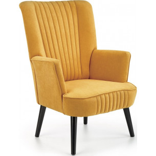 Delgado yellow velvet armchair Halmar