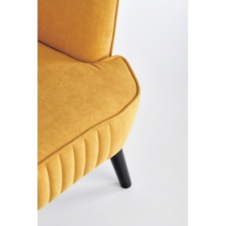 Delgado yellow velvet armchair Halmar