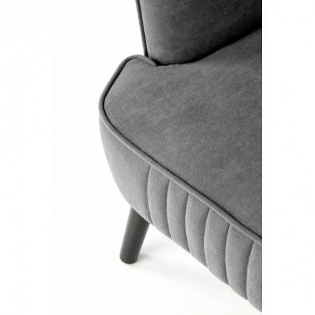 Delgado grey velvet armchair Halmar