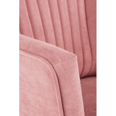 Fotel welurowy wypoczynkowy Delgado różowy Halmar