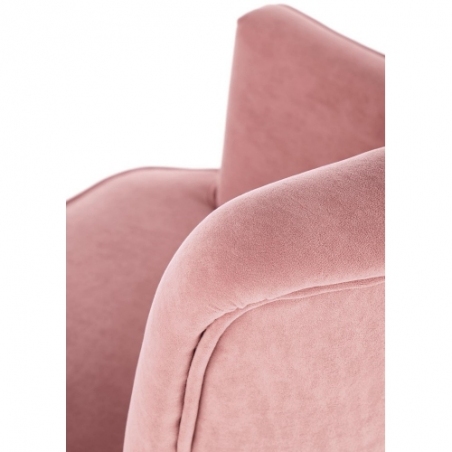 Fotel welurowy wypoczynkowy Delgado różowy Halmar