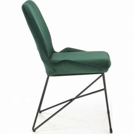 Stylowe Krzesło welurowe nowoczesne K454 zielone Halmar do salonu i jadalni
