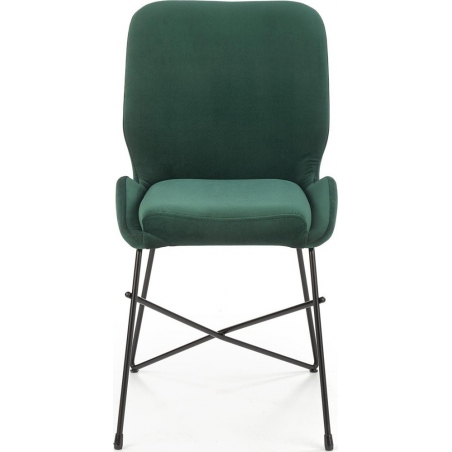 Stylowe Krzesło welurowe nowoczesne K454 zielone Halmar do salonu i jadalni