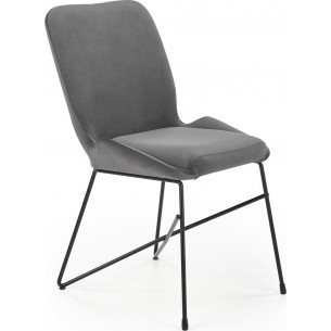 K454 grey modern velvet chair Halmar