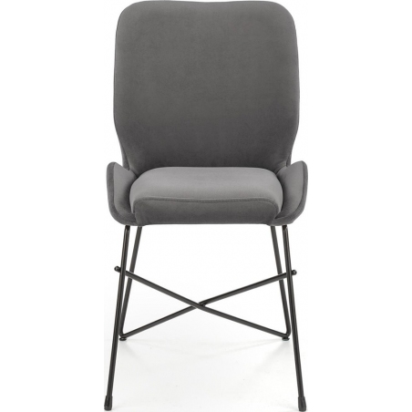 Stylowe Krzesło welurowe nowoczesne K454 szare Halmar do salonu i jadalni