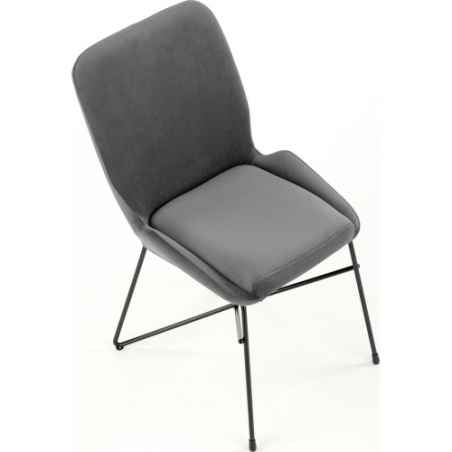 K454 grey modern velvet chair Halmar