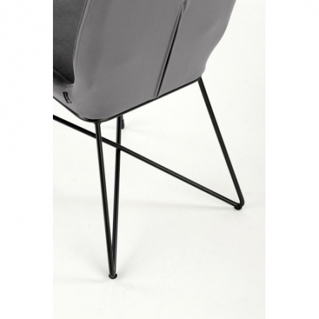 K454 grey modern velvet chair Halmar