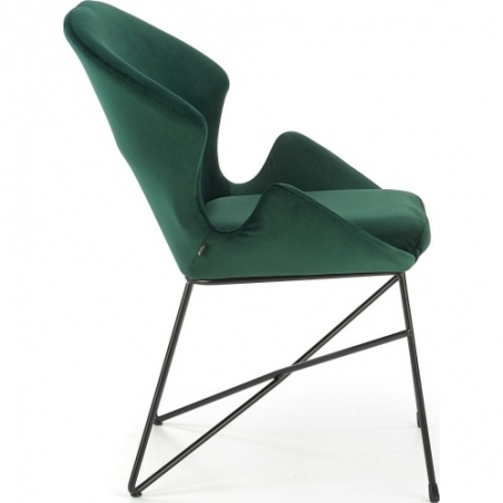 Stylowe Krzesło welurowe nowoczesne K458 zielone Halmar do salonu i jadalni