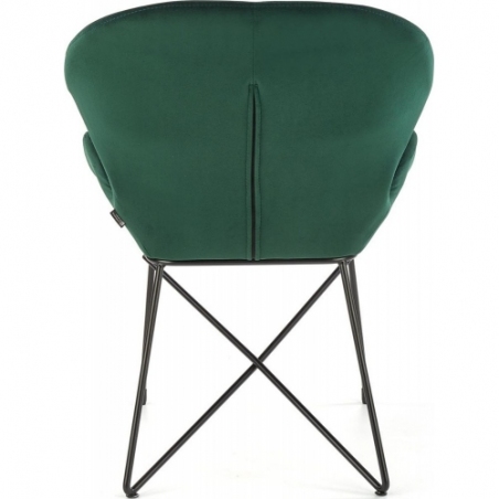 Stylowe Krzesło welurowe nowoczesne K458 zielone Halmar do salonu i jadalni