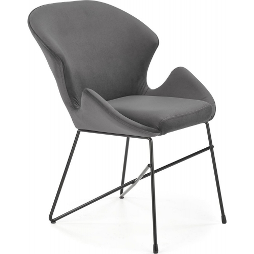 K458 grey modern velvet chair Halmar
