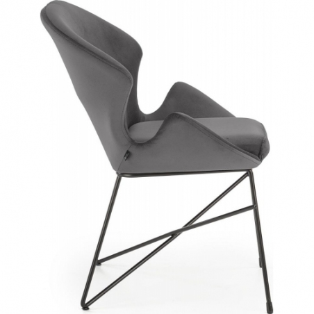 K458 grey modern velvet chair Halmar