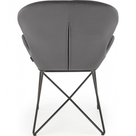Stylowe Krzesło welurowe nowoczesne K458 szare Halmar do salonu i jadalni