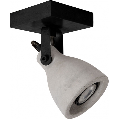 Stylowy Plafon betonowy CONCRI-LED Black Szary Lucide do salonu i sypialni.