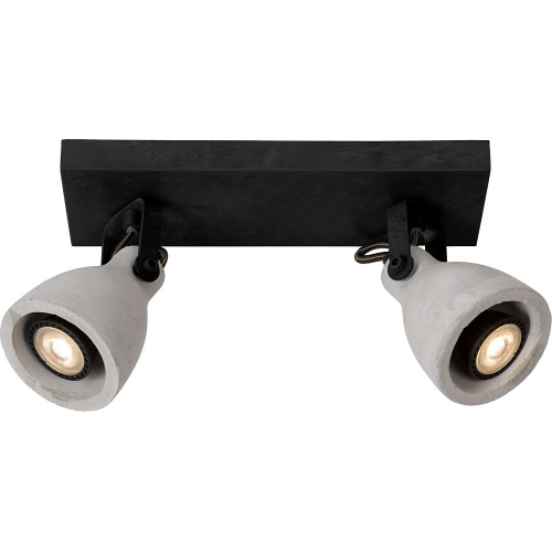 CONCRI LED Black II grey concrete ceiling spotlight Lucide