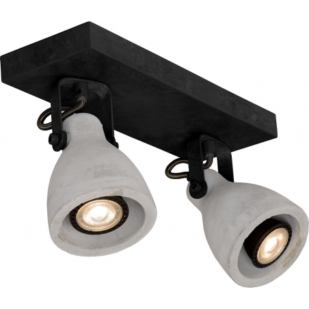 CONCRI LED Black II grey concrete ceiling spotlight Lucide