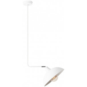 Escape Short white scandinavian semi flush ceiling light Aldex