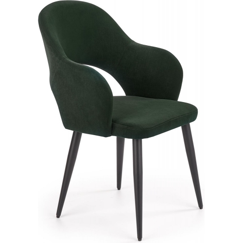 K364 dark green velvet chair with...