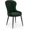 Stylowe Krzesło welurowe pikowane K366 Ciemno zielone Halmar do jadalni, salonu i kuchni.