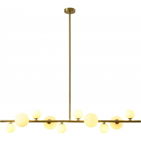 Milky Drop 120 white&amp;gold glass balls pendant lamp Step Into Design
