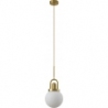 Stylowa Lampa wisząca szklana glamour Pearl 20 biało-złota Step Into Design do salonu