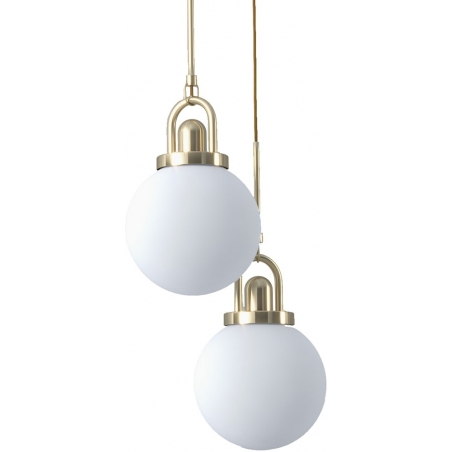 Pearl 20 white&amp;gold glass ball pendant lamp Step Into Design